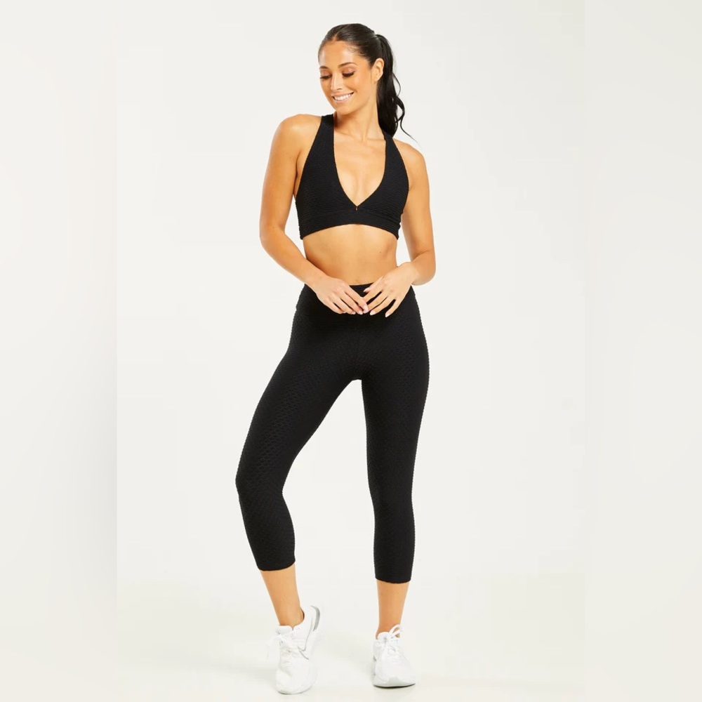 Booty by Brabants Cropped Croco Leggings Black